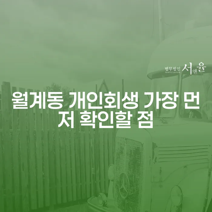 월계동 개인회생 가장 먼저 확인할 점