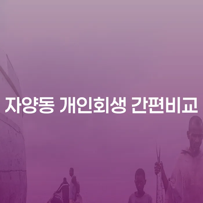 자양동 개인회생 간편비교