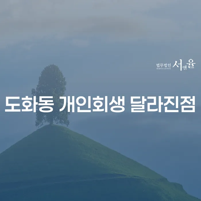 도화동 개인회생 달라진점
