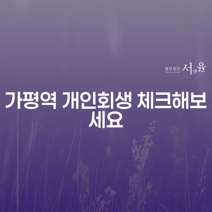 가평역 개인회생 체크해보세요