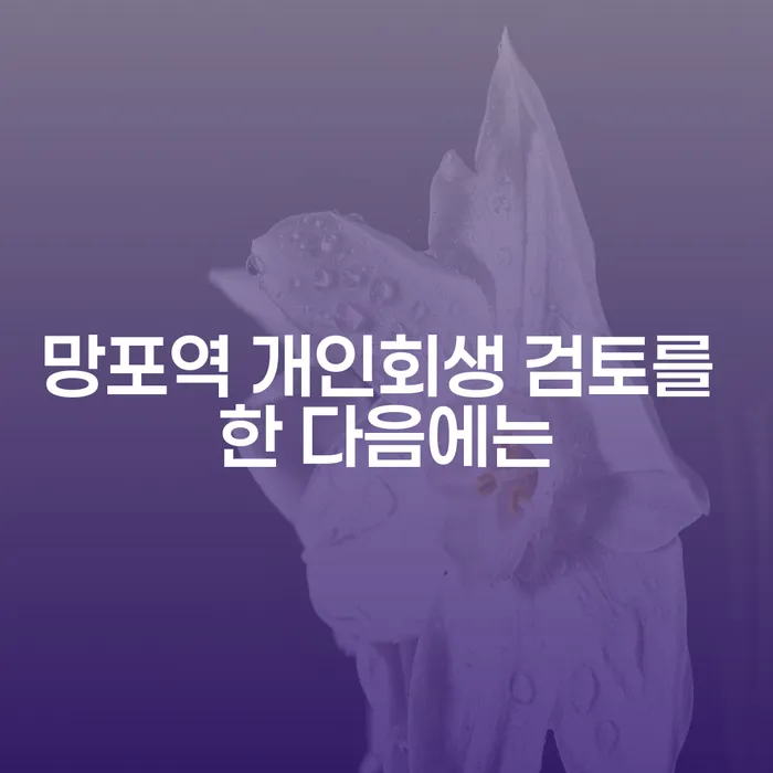 망포역 개인회생 검토를 한 다음에는